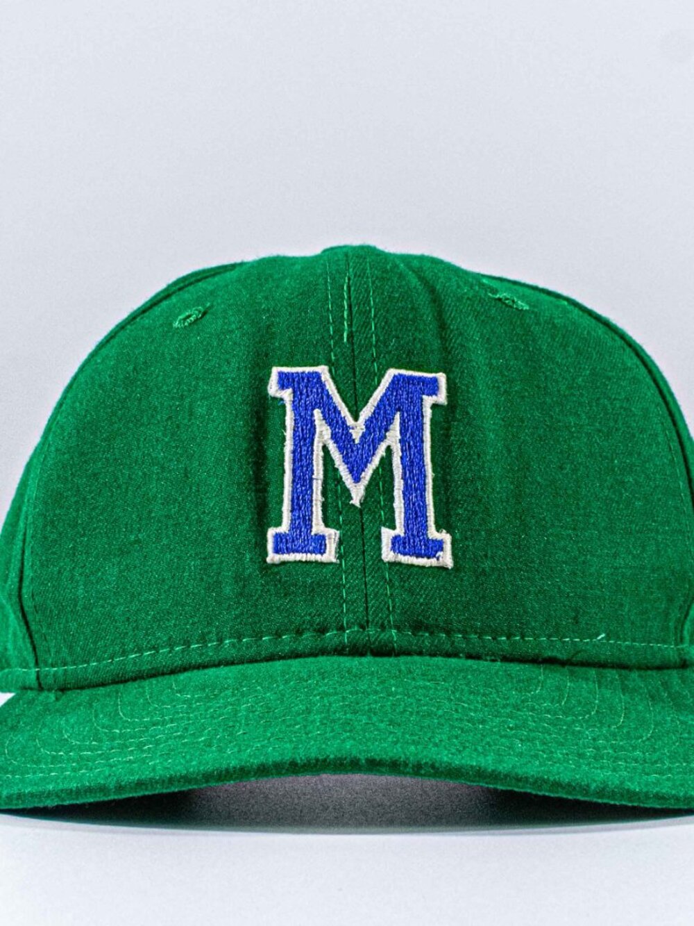 Vintage New Era Pro Model Hat M Logo Snapback 80s 90s Rare Green Blue - Picture 2 of 11